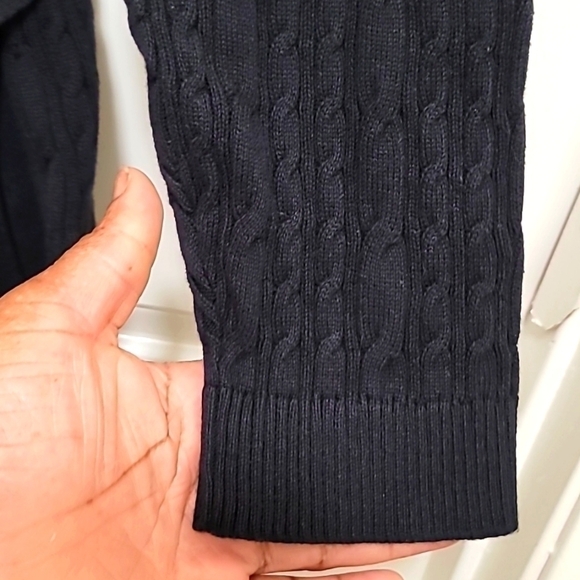 LAND'S END PLUS SIZE WOMEN'S LONG CARDIGAN SWEATER SIZE 1X IN BLACK - Picture 9 of 10